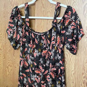 H&M Floral Off the shoulder top